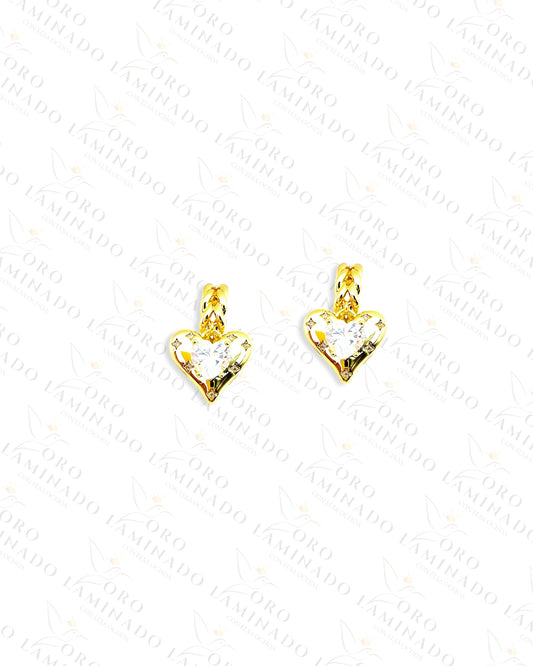 High Quality Heart Diamond Earrings C375