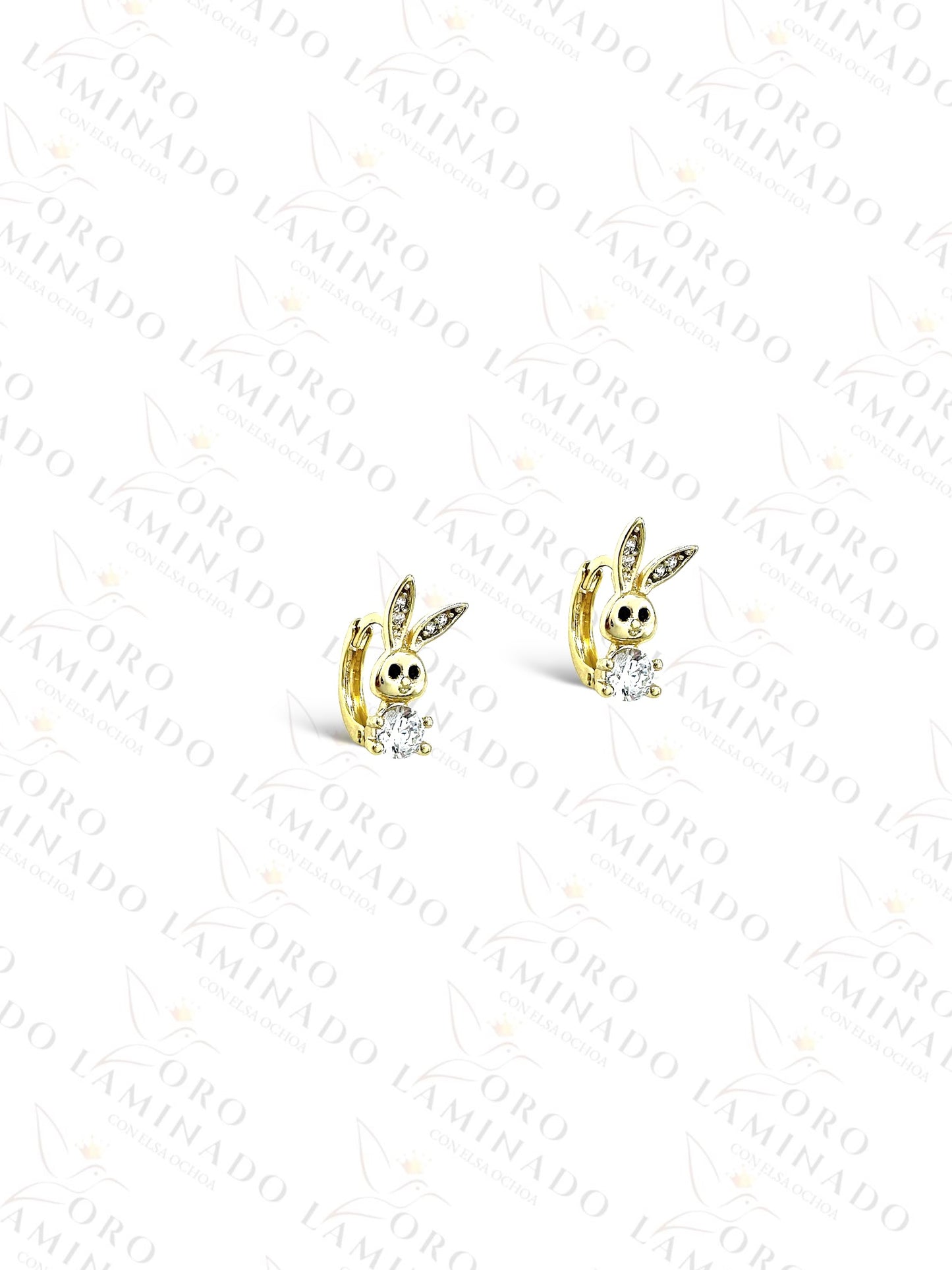 High Quality Small Bunny Hoop Earrings B443