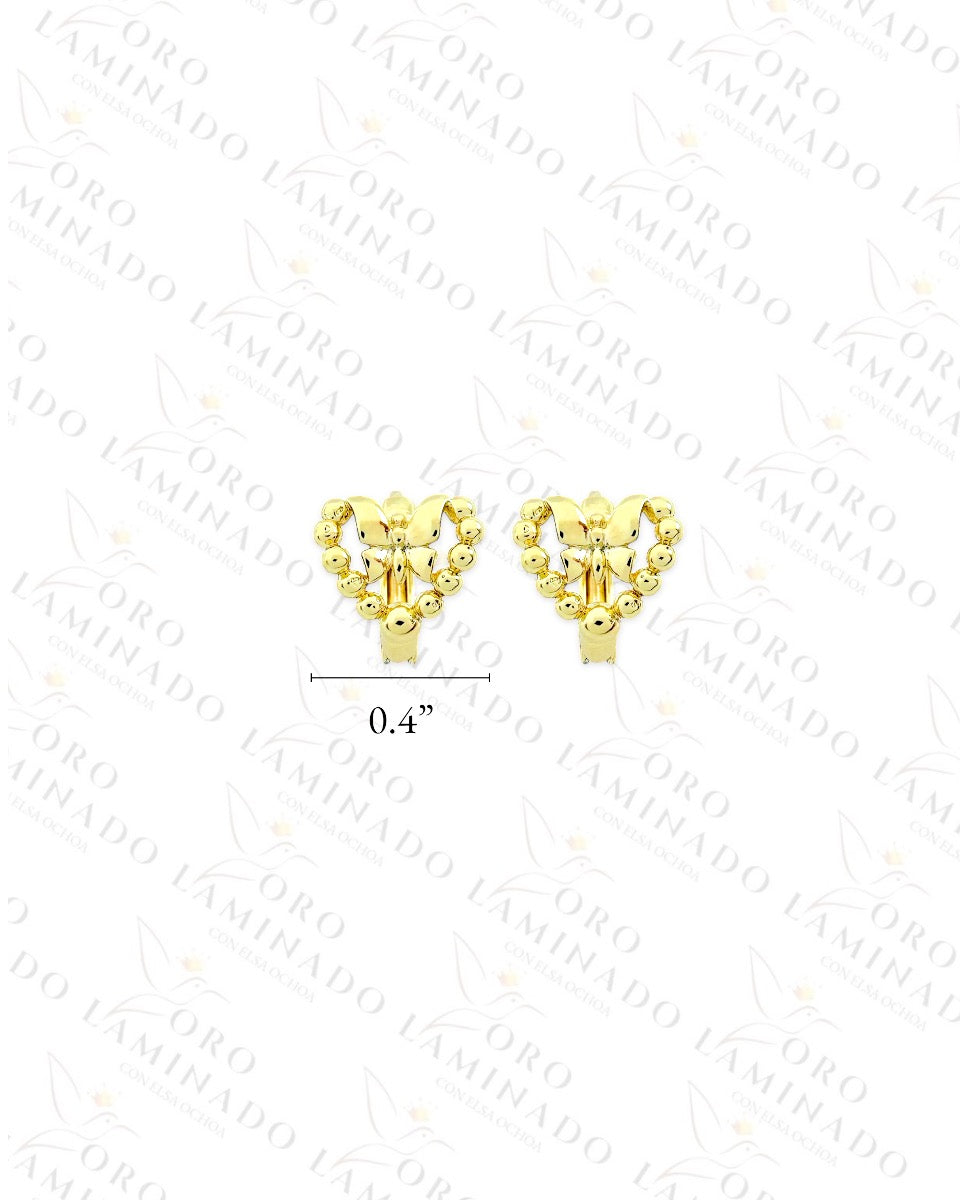 High Quality Golden Heart and Hoop Earrings G413