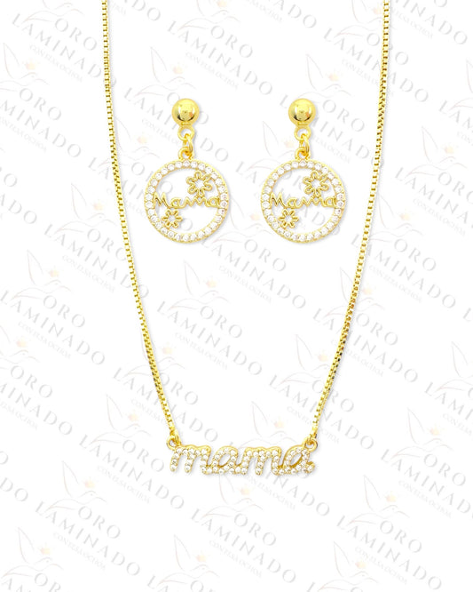 Sparkling Mama Necklace Set (Gold Filled) B138