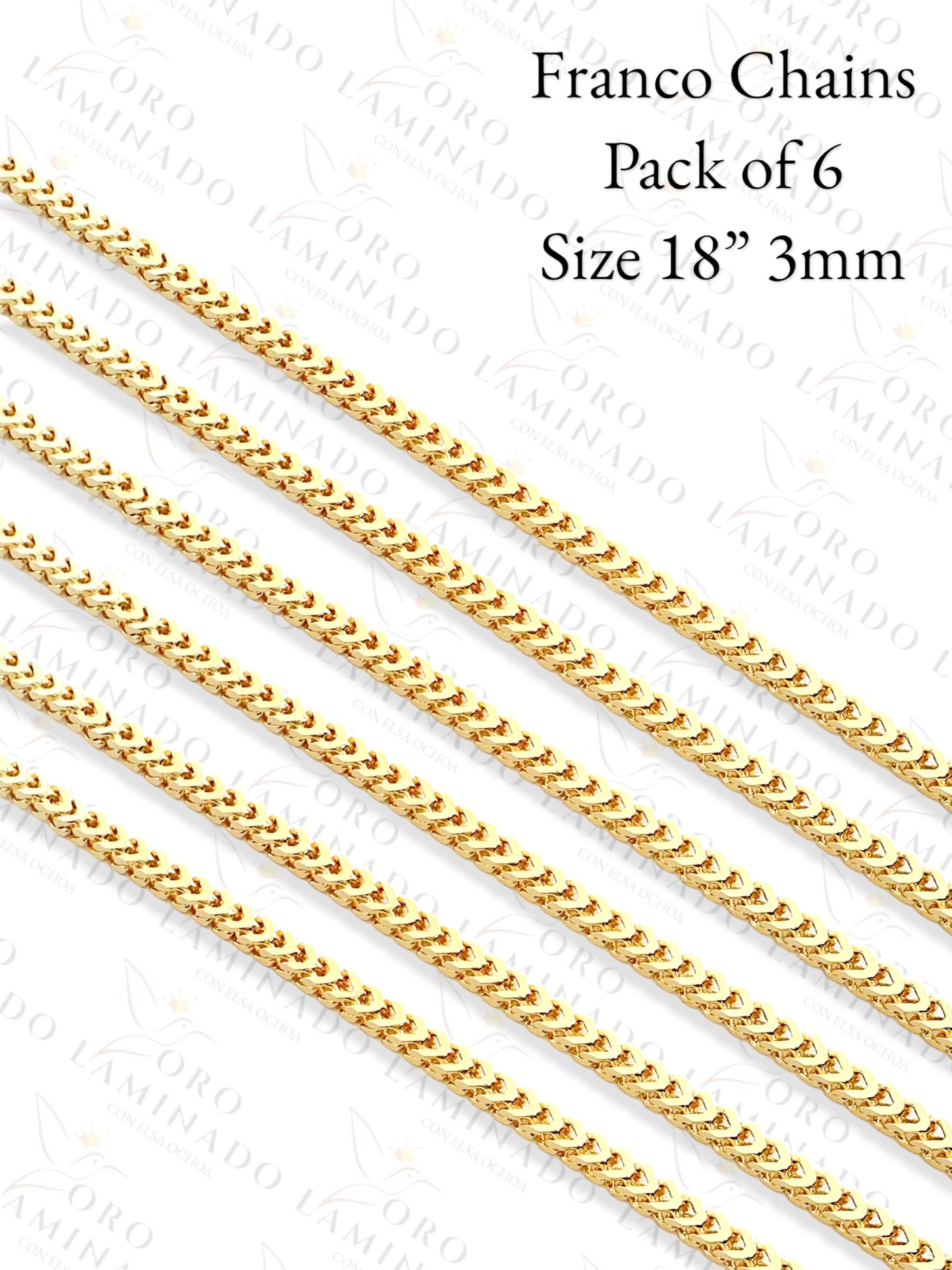 Franco Chains Pack of 6 Size 18" 3mm R273