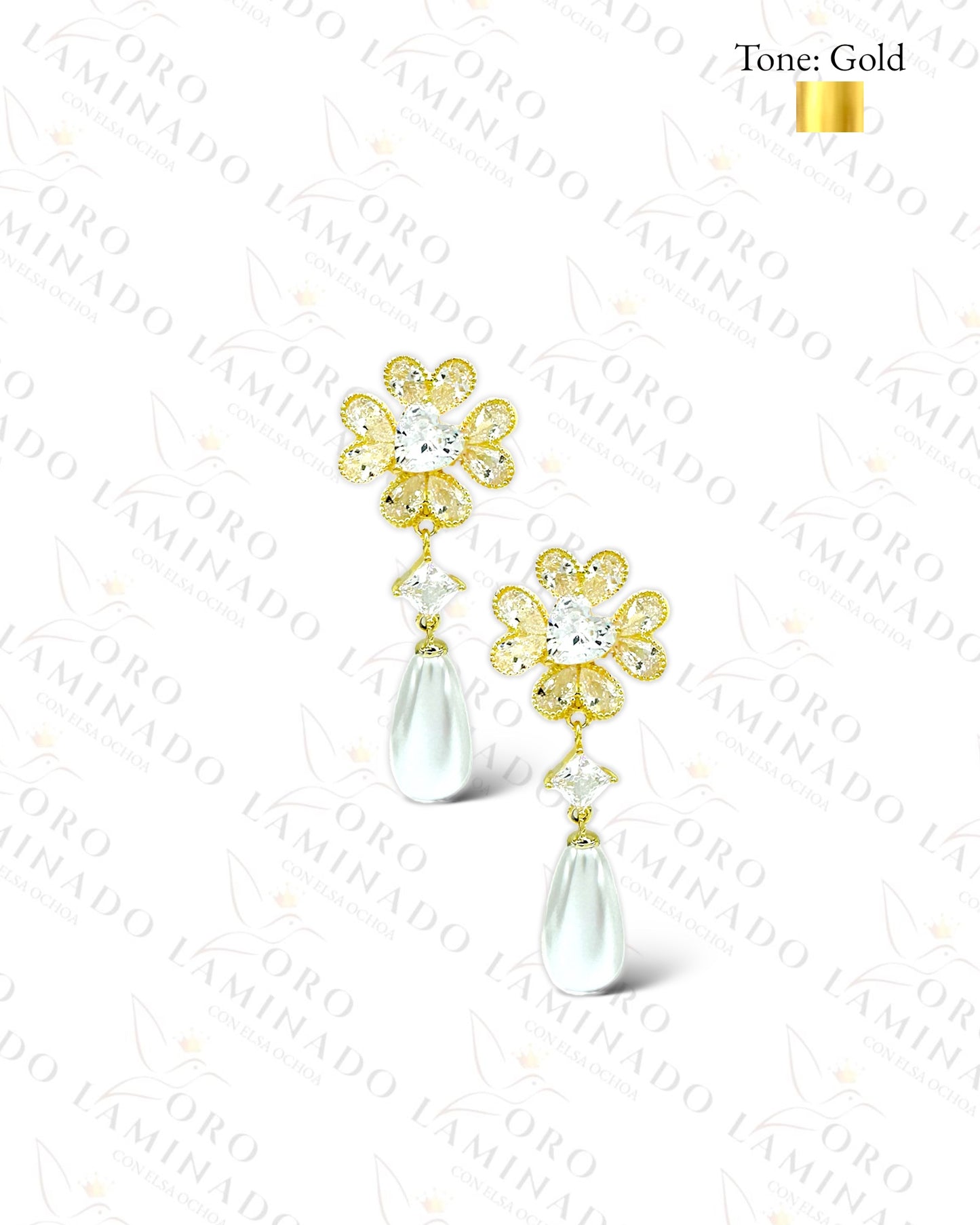 High Quality Flower with Pearl Earrings G58