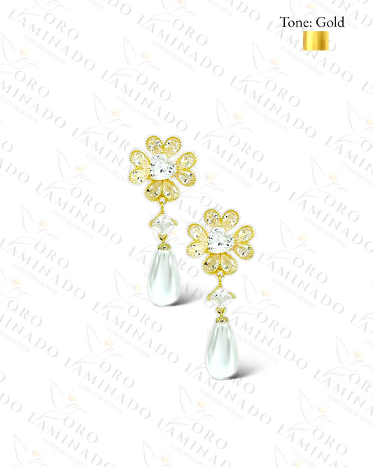 High Quality Flower with Pearl Earrings G58