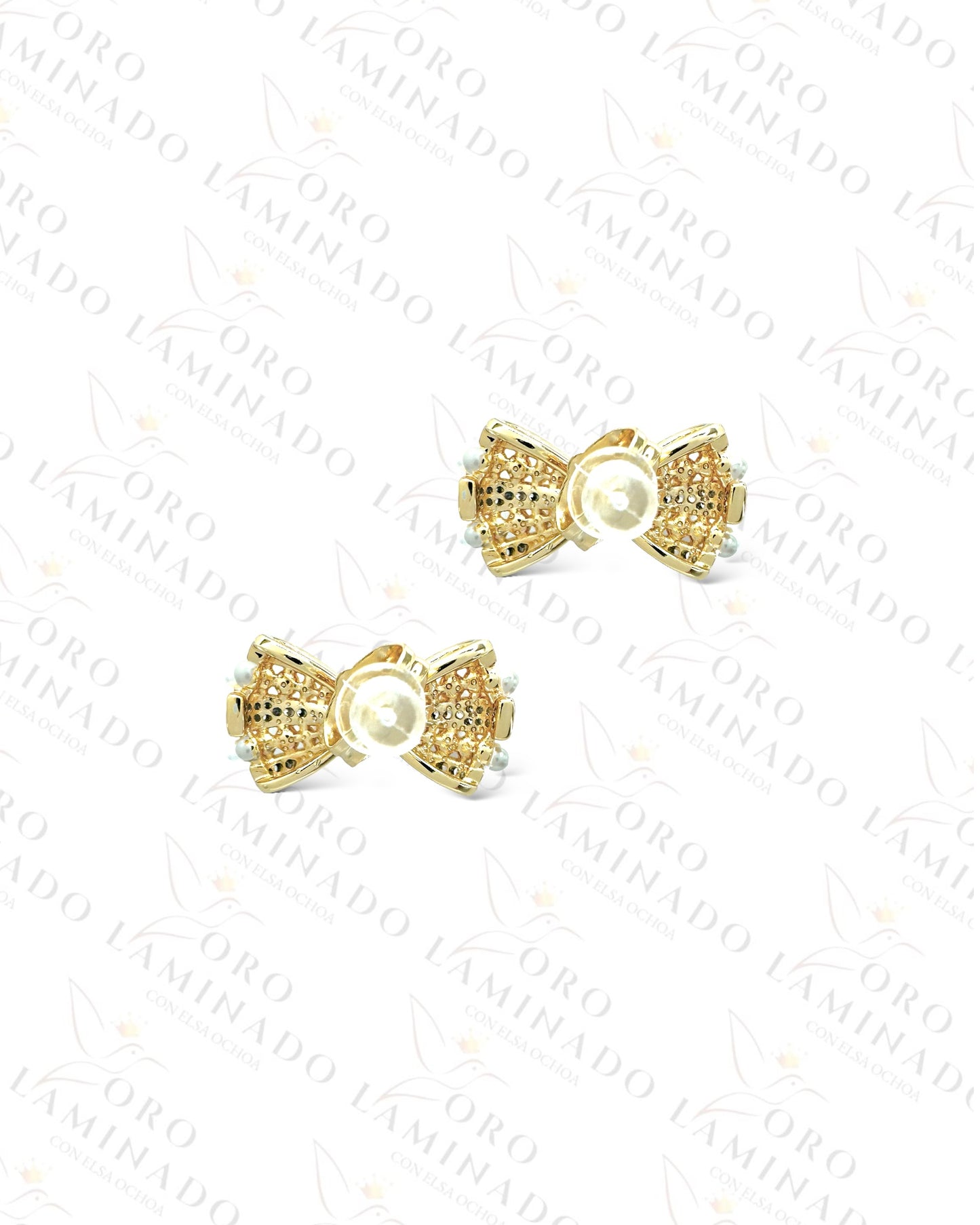 High Quality Bow and Pearls Earrings R374