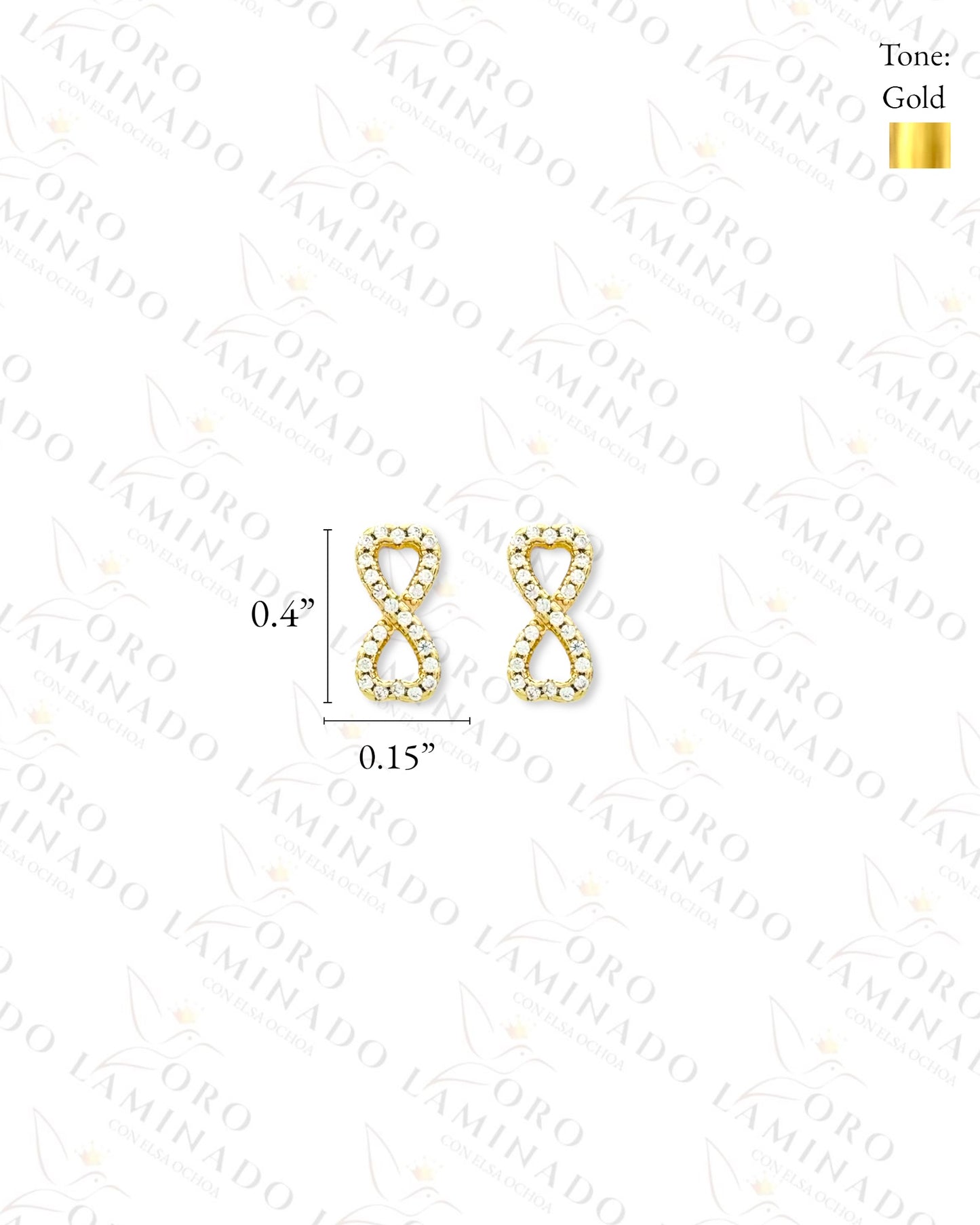 High Quality Diamond Infinity Earrings (Gold Filled) G158