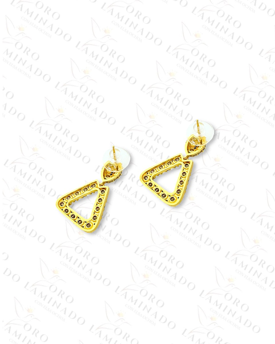 High Quality Sparkling Triangle Earrings  B454