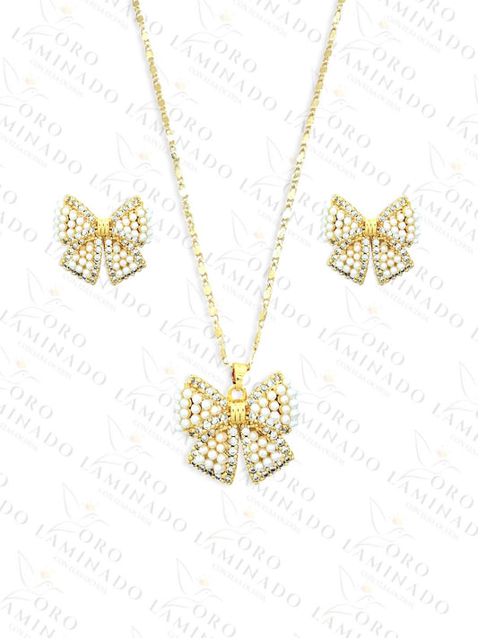 Mini Pearl Bow Set C128