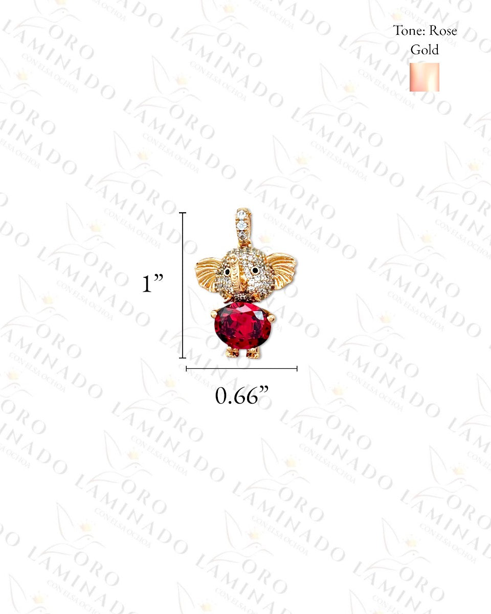 High Quality Red Stone Elephant Necklace R173