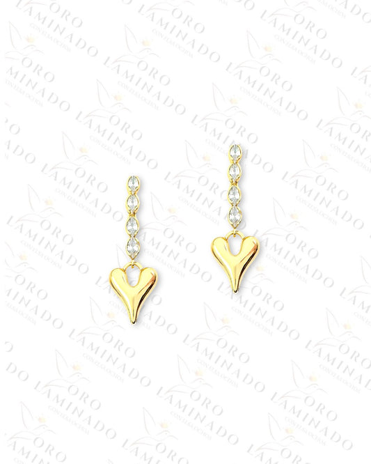 High Quality Long Heart Earrings C374