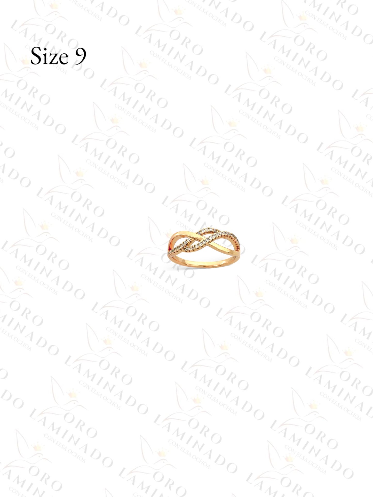 High Quality Rose Gold Intertwined Ring Y47