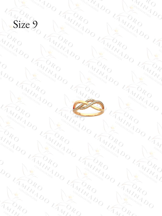 High Quality Rose Gold Intertwined Ring Y47