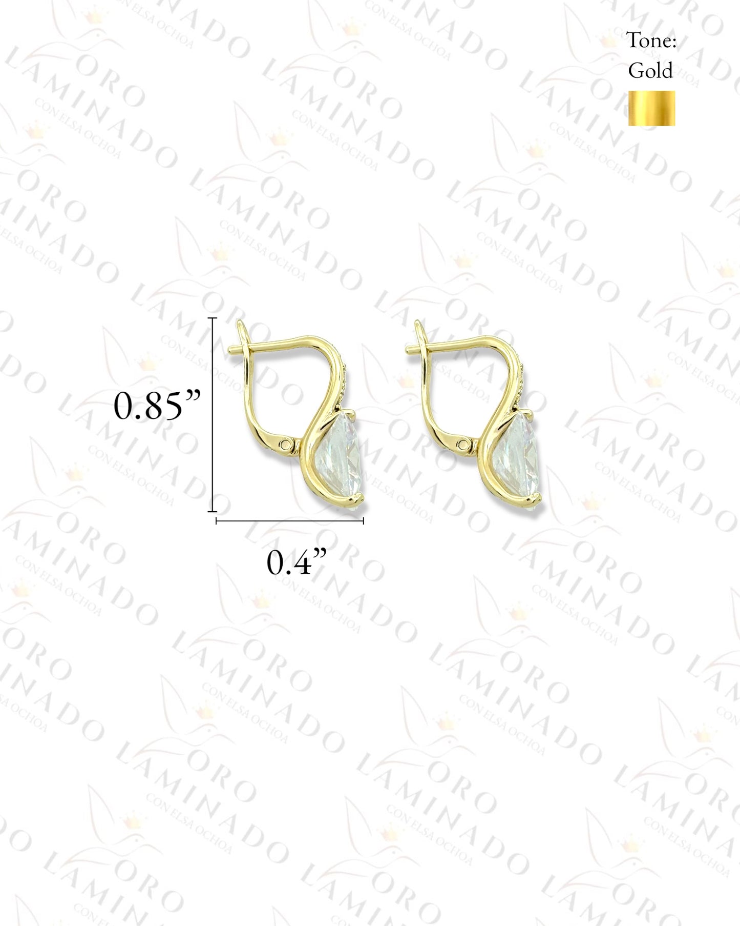 High Quality Clear Stone Hoop Earrings Y11