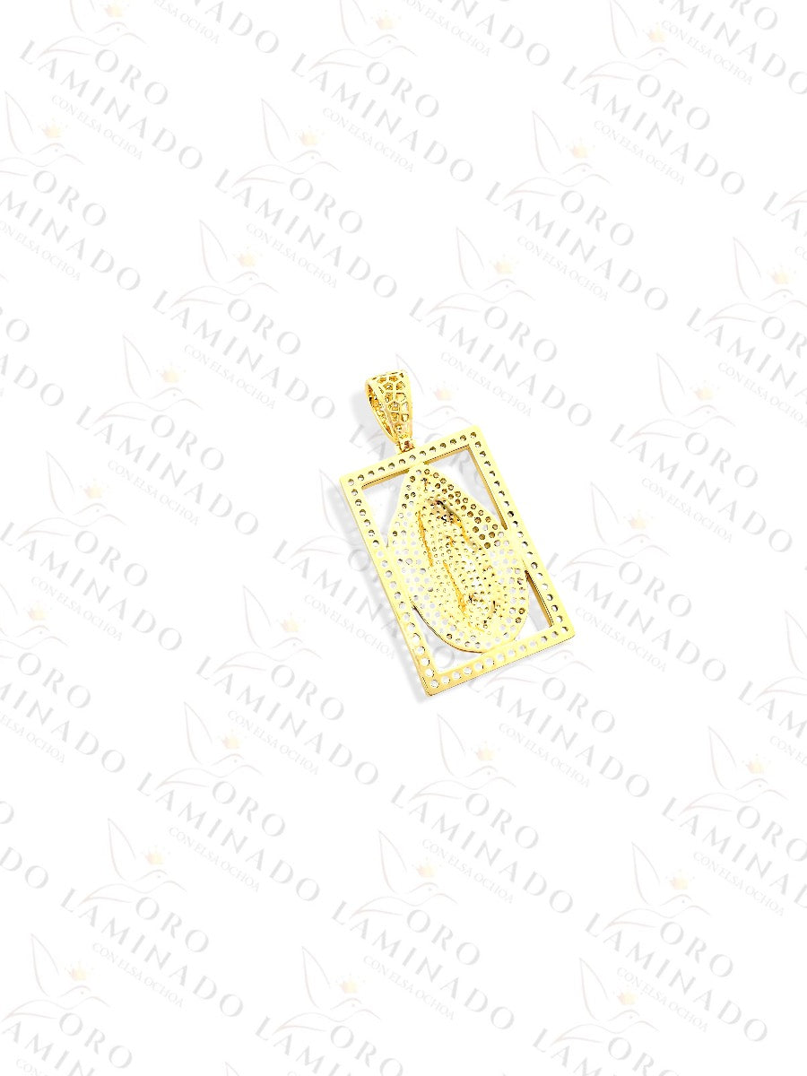 Rectangular Virgin Mary Pendant G335