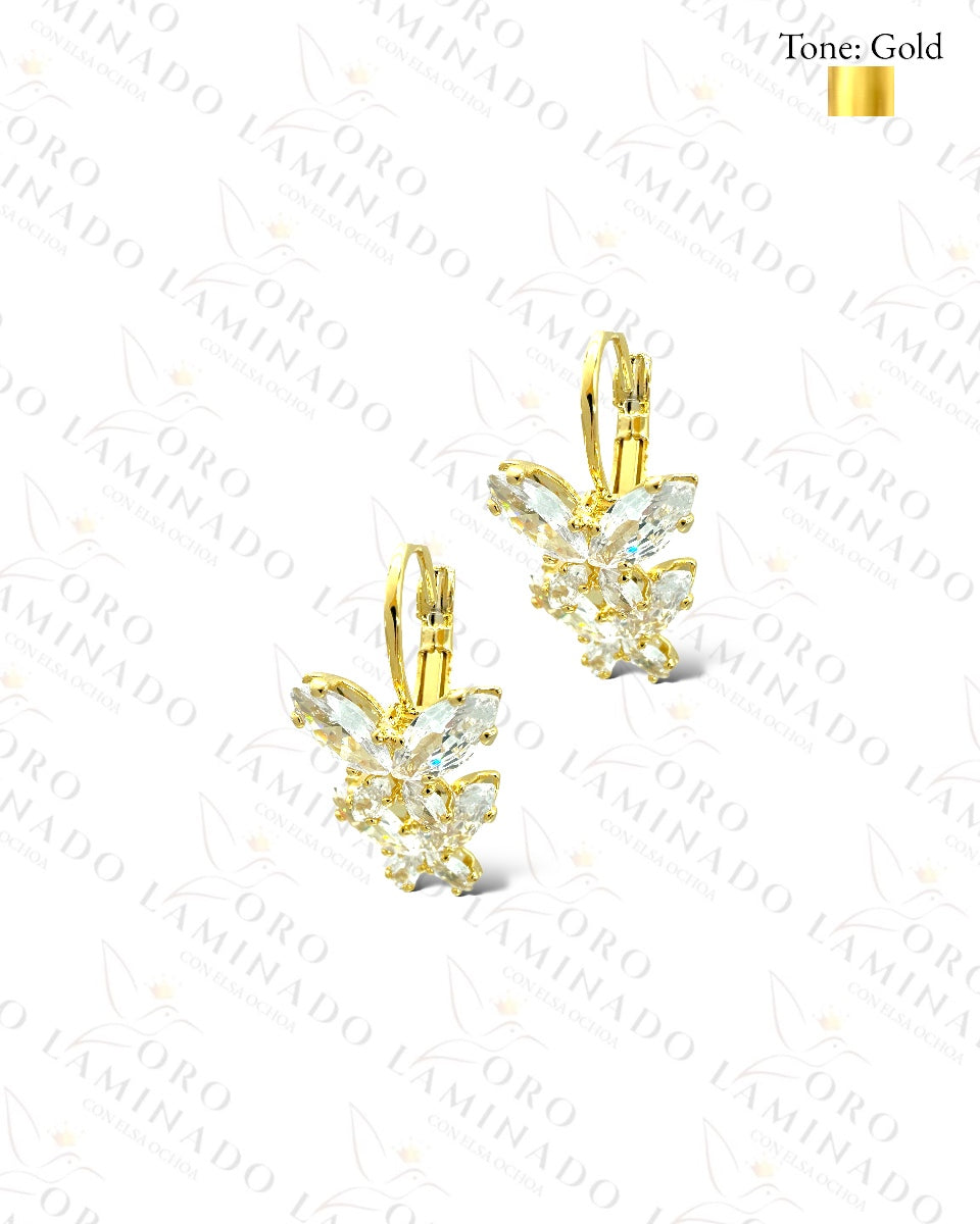 High Quality Crystal Butterflies Earrings R371