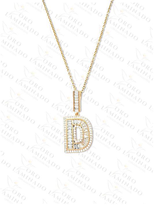 High Quality Letter D Glass Necklace B215