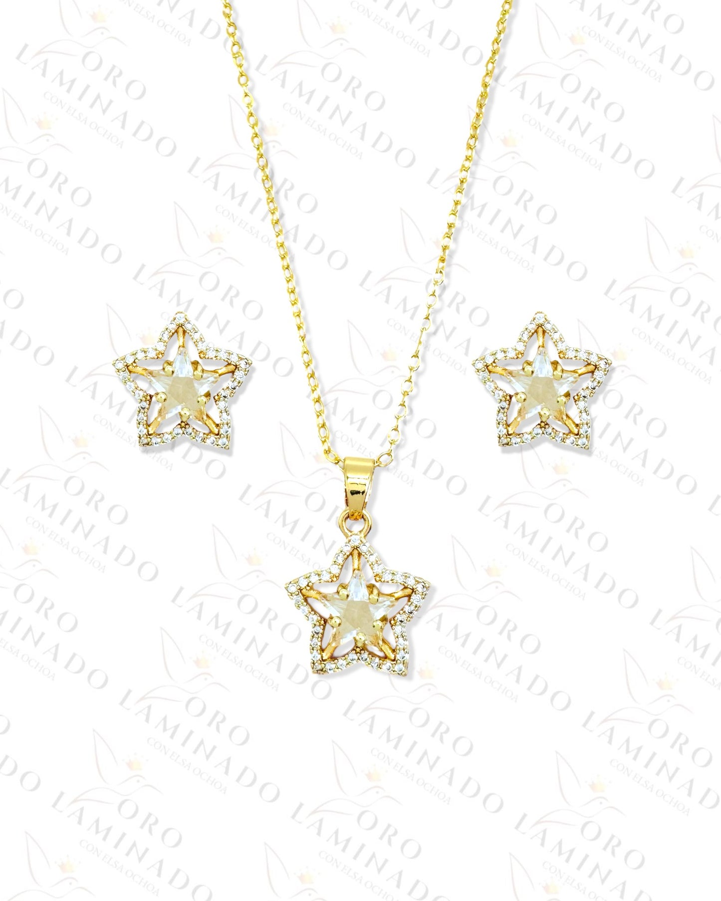 Chunky Crystal Star Set Y87