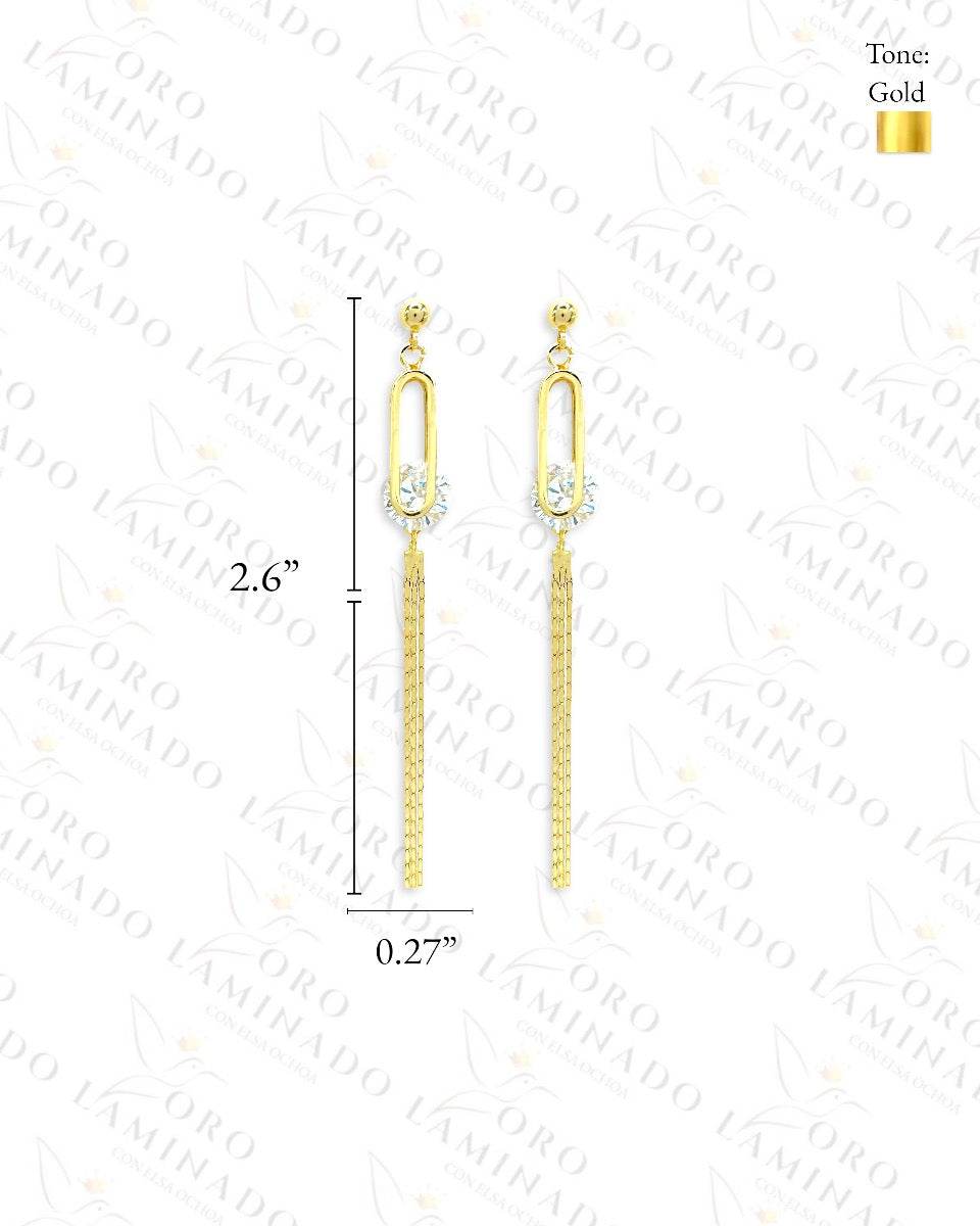 High Quality Gold Long Earrings  B447