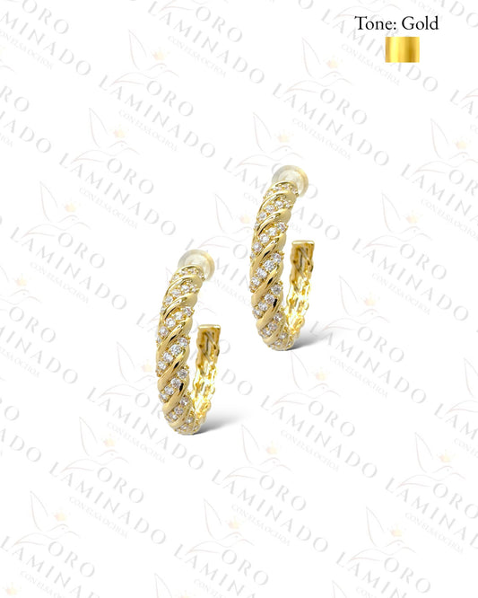 High Quality Rope Design Hoop Earrings Y166