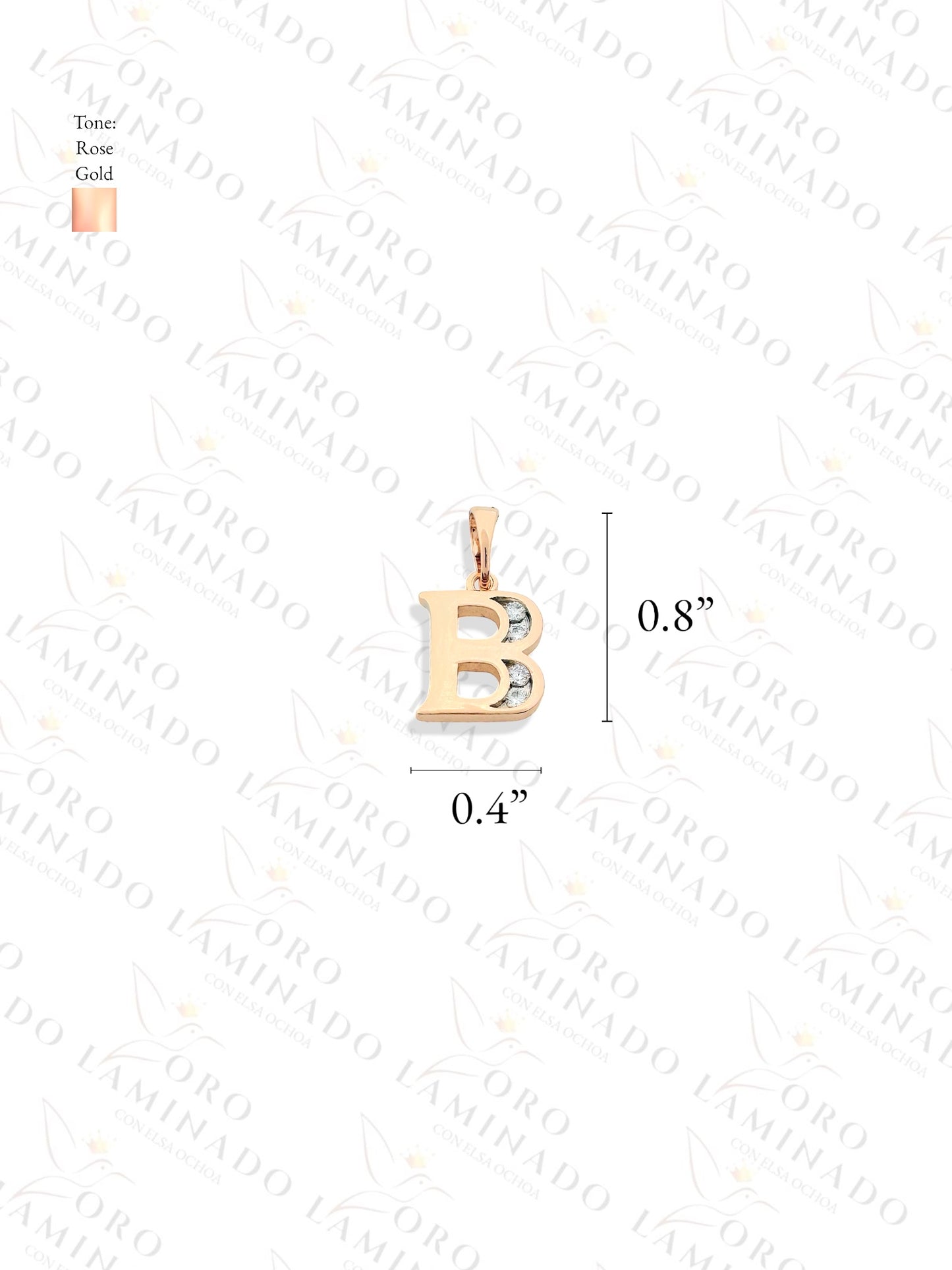 High Quality Rose Gold Letter "B" Pendant Y42