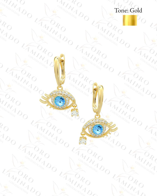 High Quality Blue Eye Earrings Y461