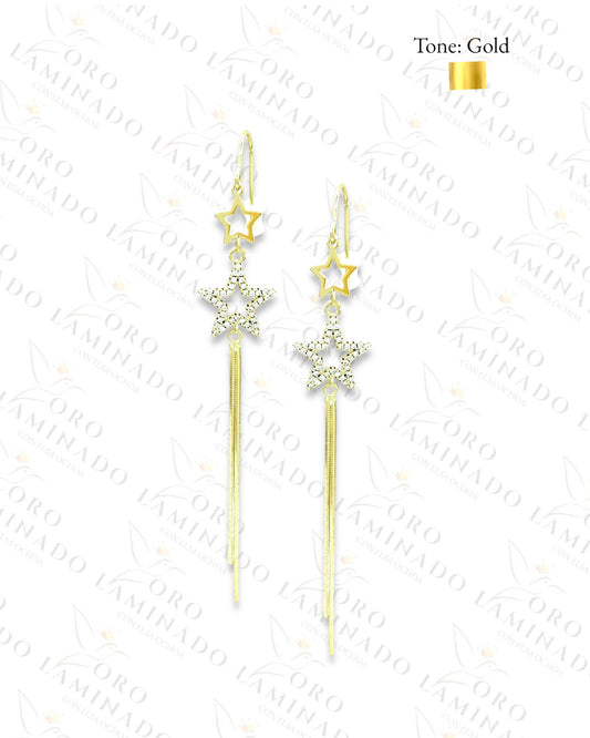 High Quality Double Star Long Earrings G282