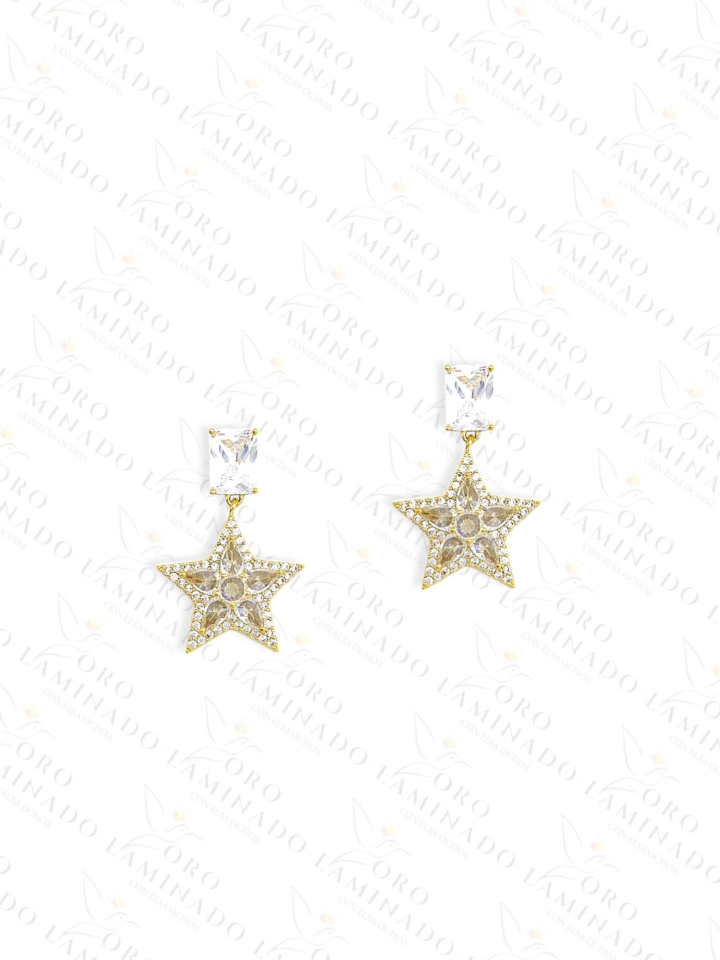 High Quality Diamond Star Earrings C474