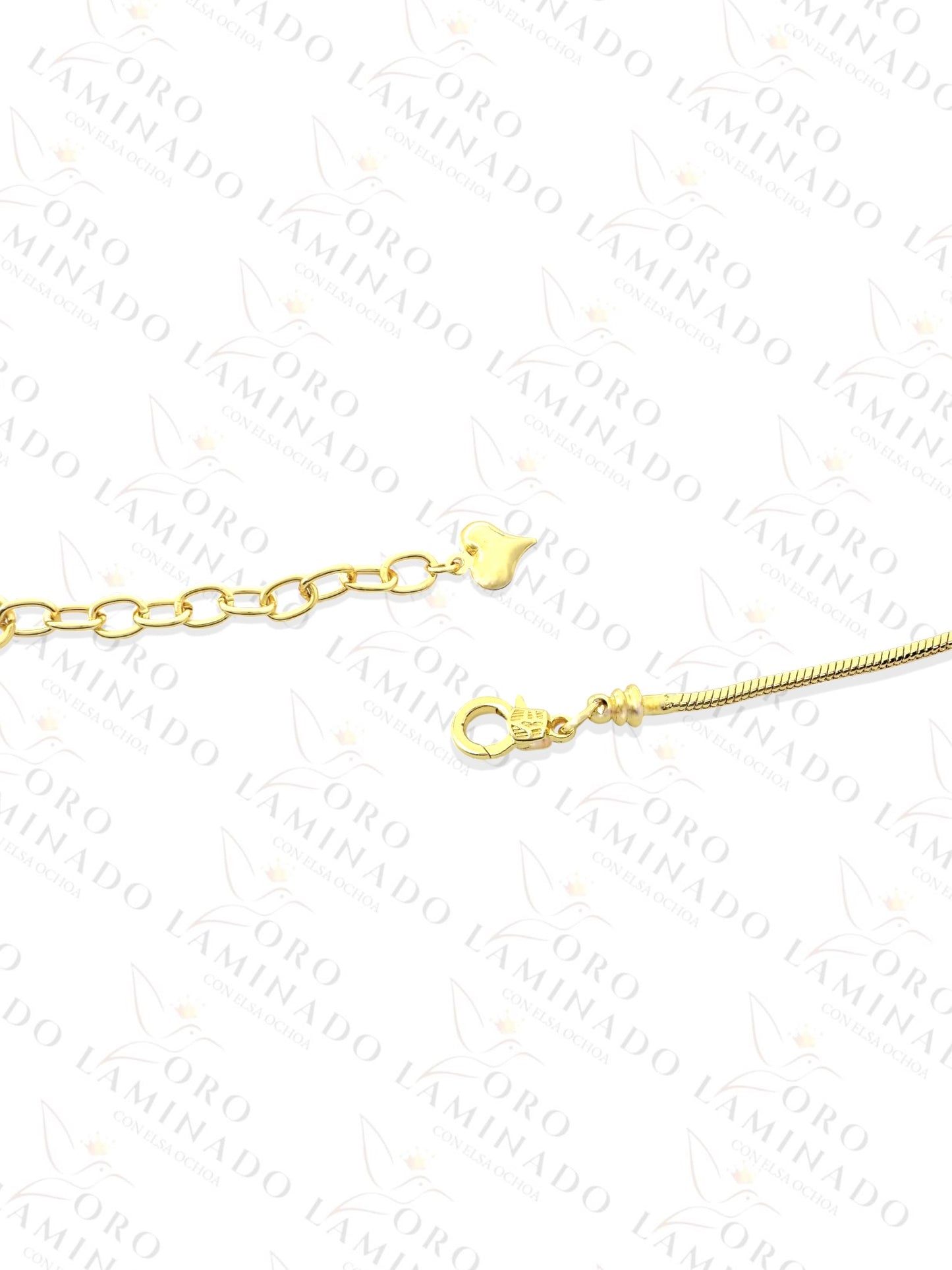 Gold Hearts Charm Bracelet (Gold Filled) Y460