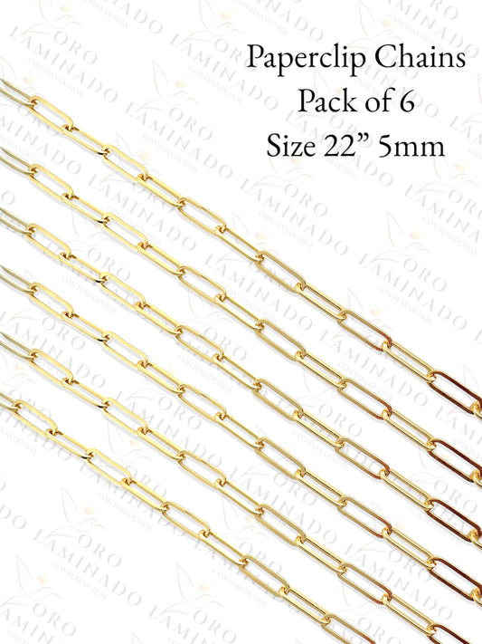 Paperclip Chains Pack of 6 Size 22" 5mm R283