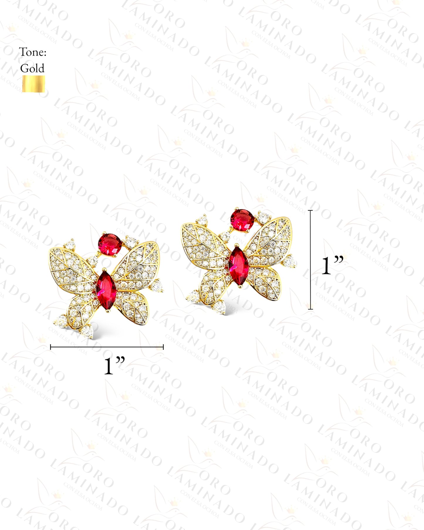 High Quality Pink Butterfly Earrings C370