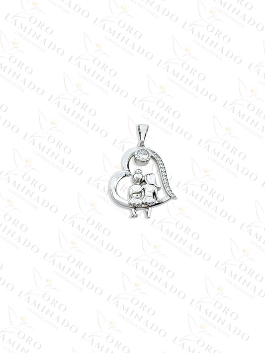 High Quality Two Girls Heart Pendant Y204