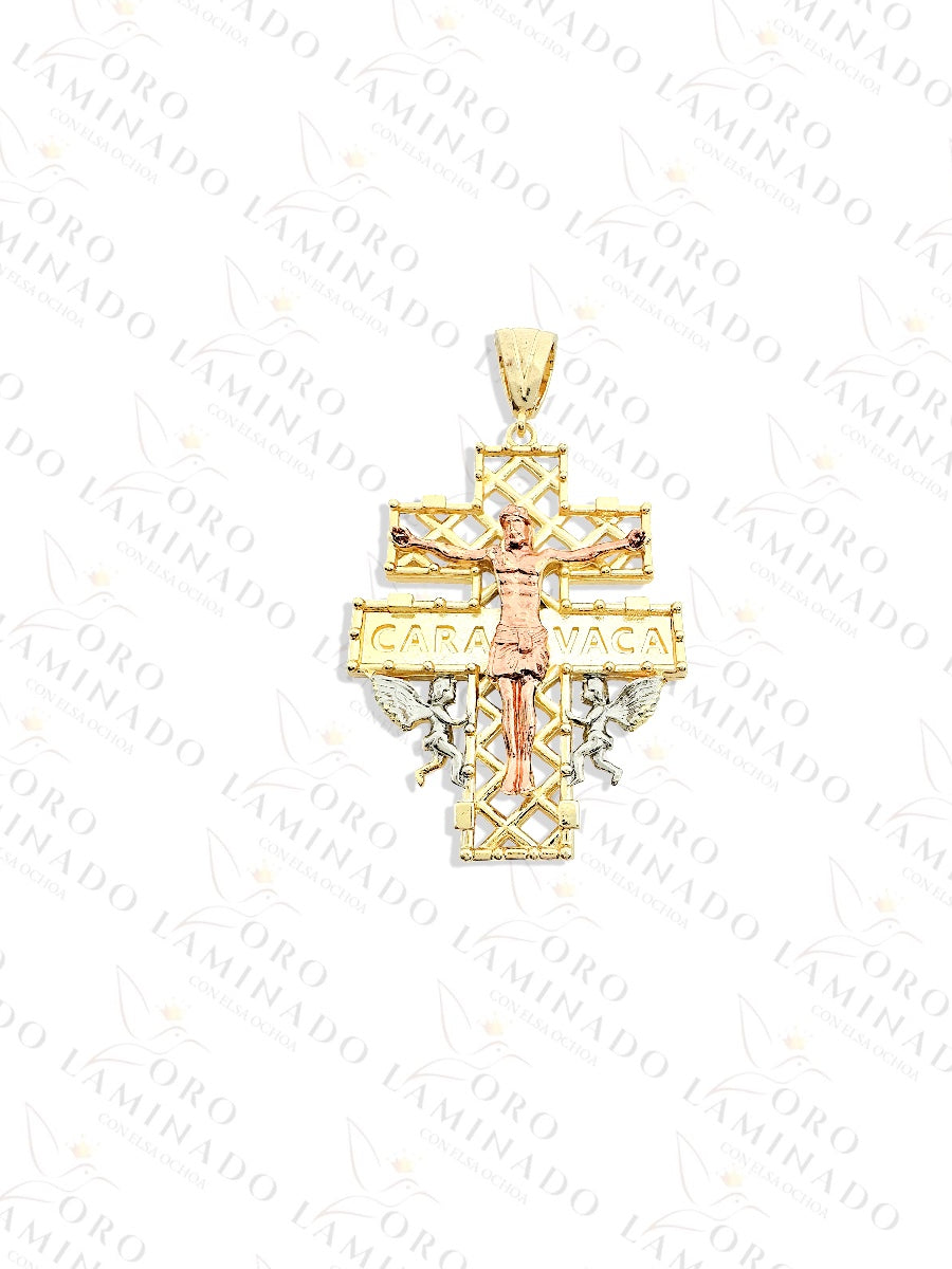 Three Tones Caravaca Cross Pendant B240