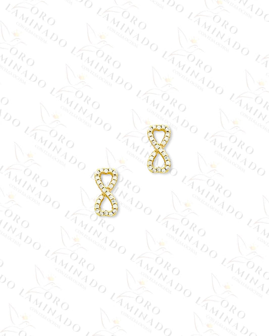 High Quality Diamond Infinity Earrings (Gold Filled) G158