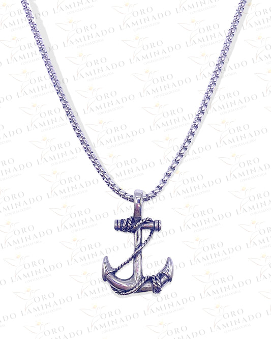 1.5” Silver Anchor Pendant with 23” Chain R118