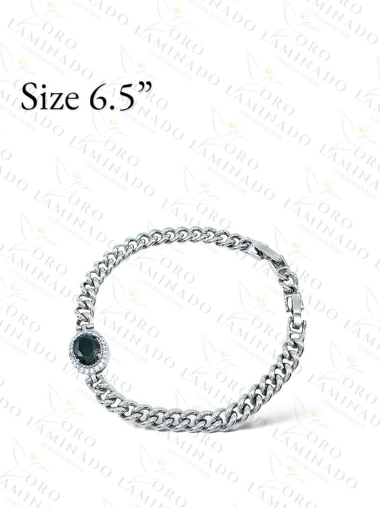 High Quality Dark Round Stone Bracelet B408