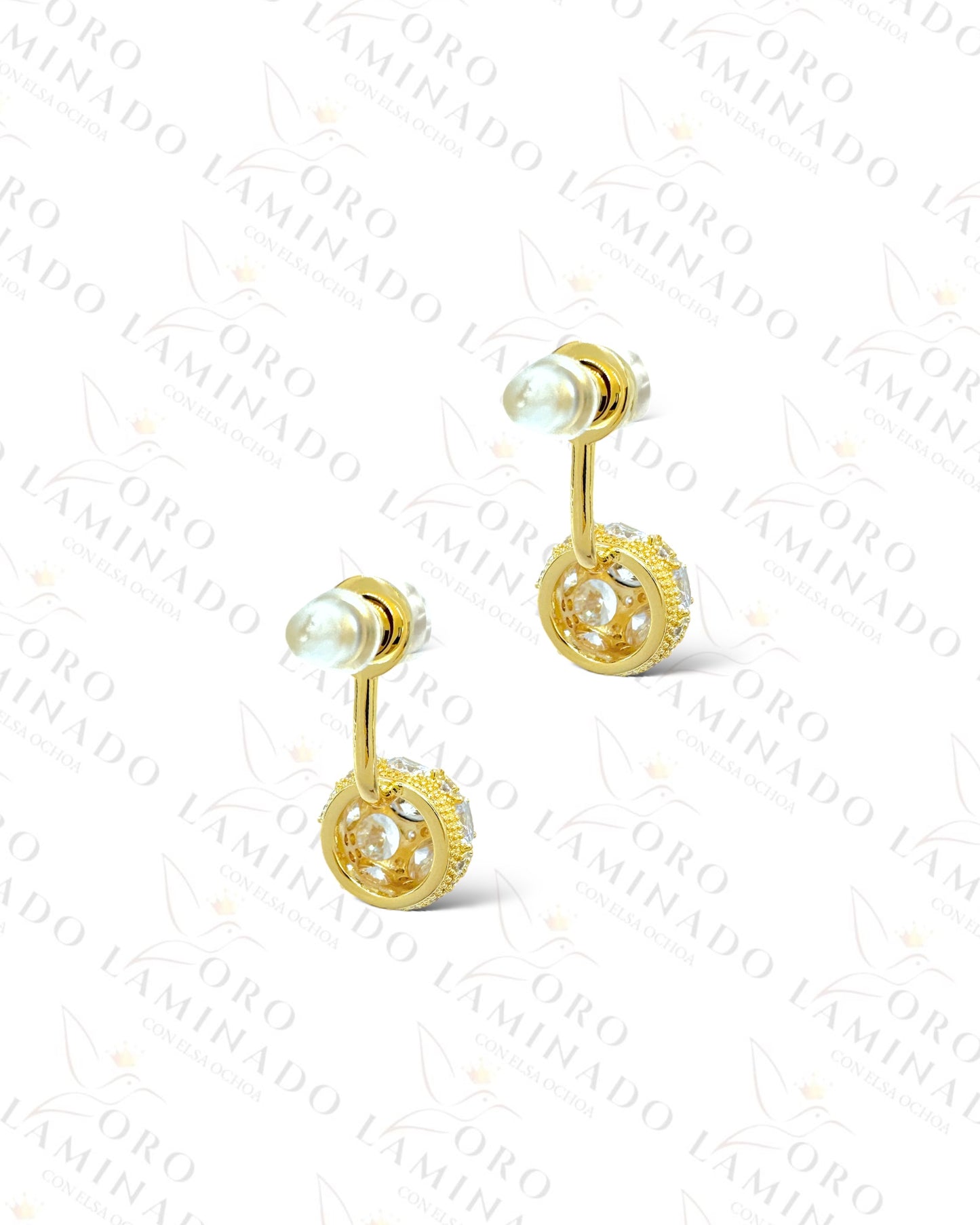 High Quality Pearl With Diamond Earrings B129