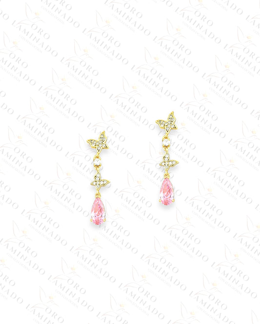 High Quality Pink Butterfly Earrings B60