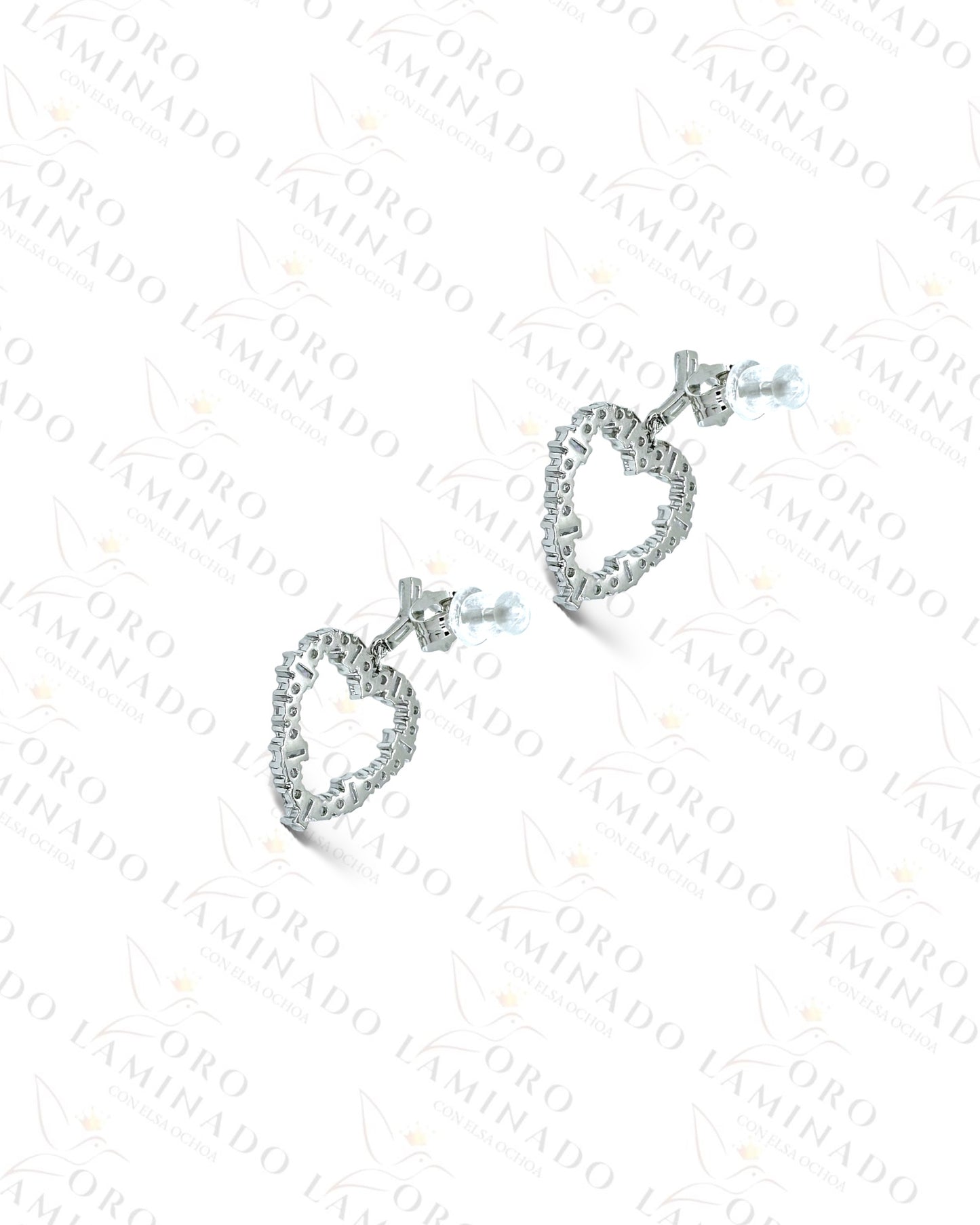 High Quality Diamond Heart Earrings C317