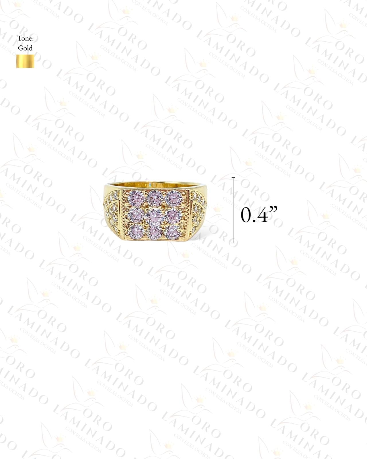 High Quality 9 Diamond Men Ring R112