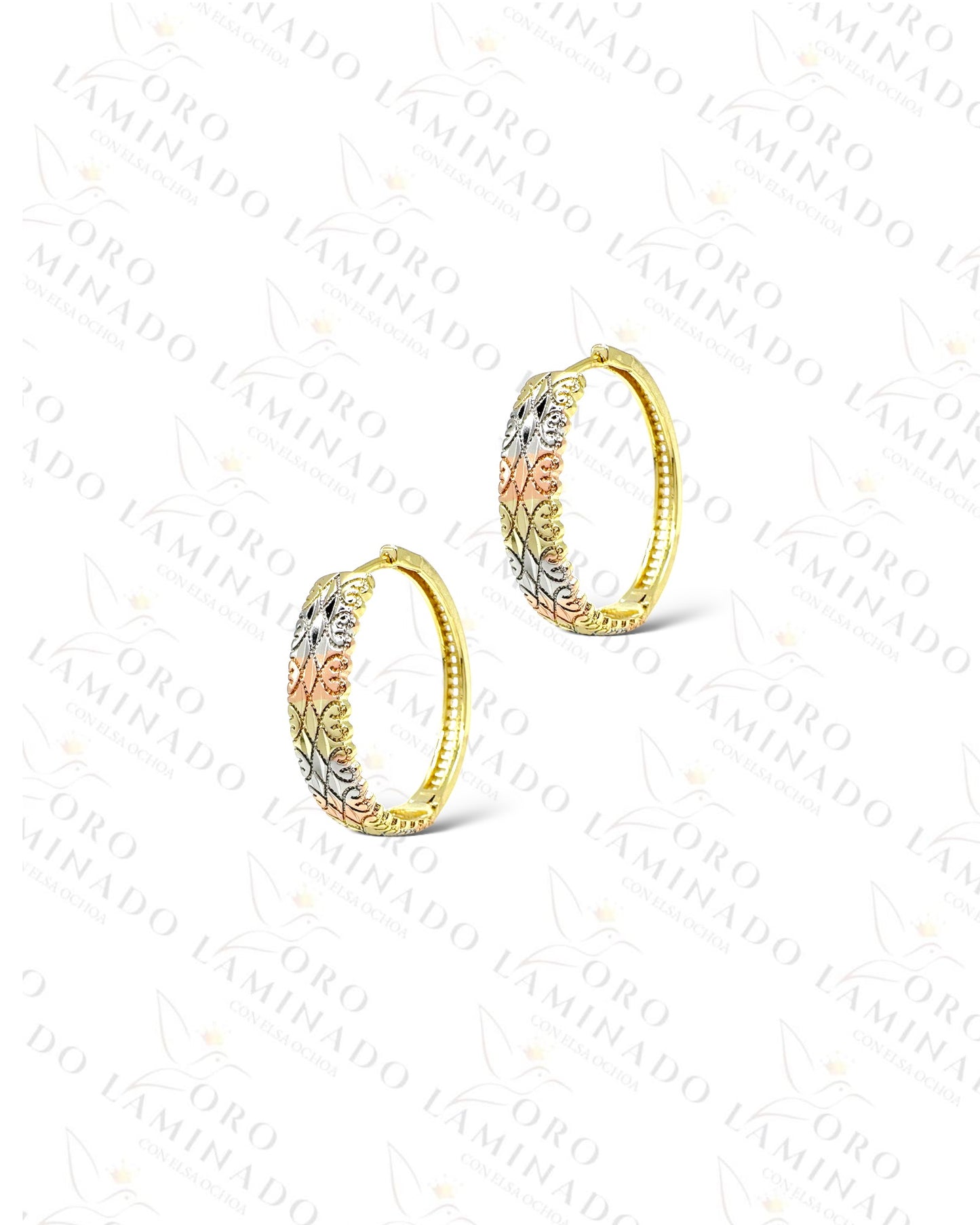 High Quality Tricolor Hoop Earrings C140