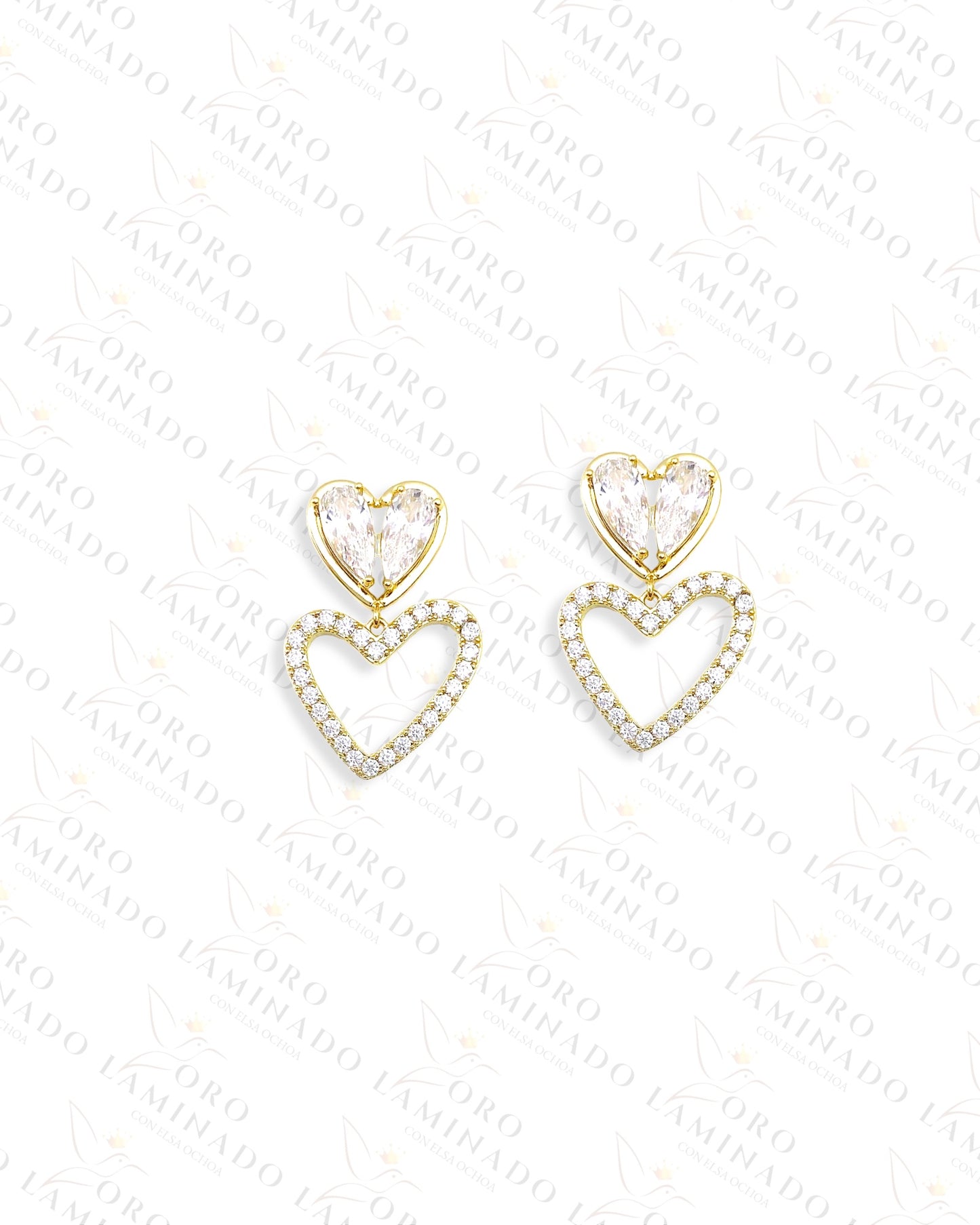 High Quality Double Heart Earrings C88