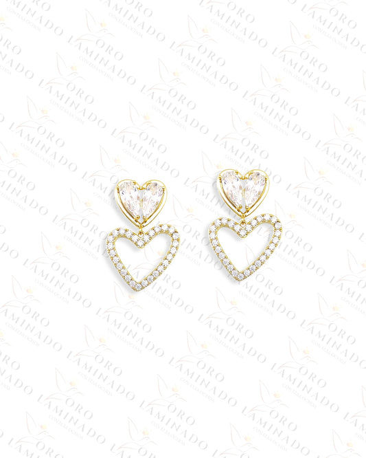 High Quality Double Heart Earrings C88