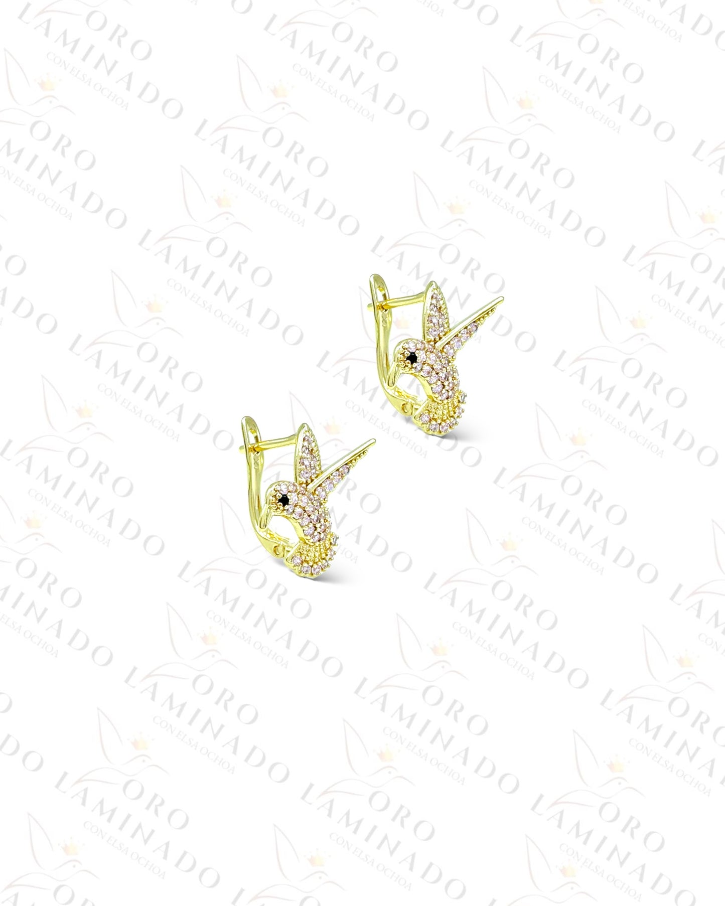 High Quality Light Pink Hummingbird Hoop Earrings G89