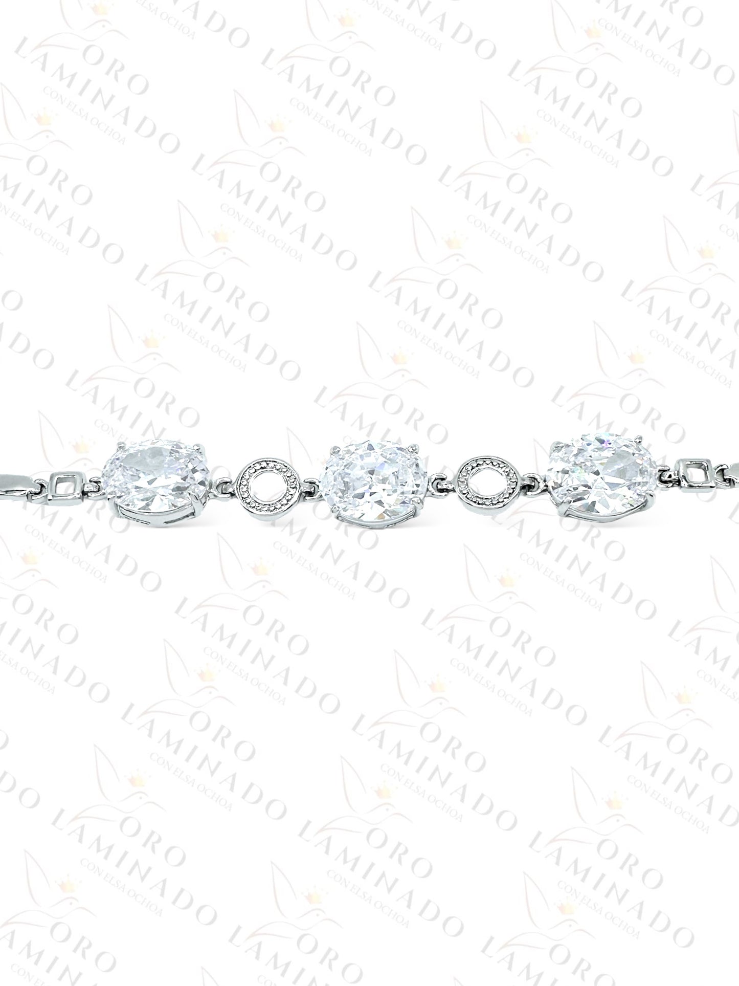 High Quality Silver Clear Stone Bracelet B409