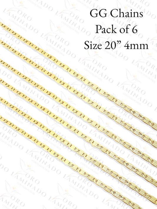 GG Chains Pack of 6 Size 20" 4mm R284