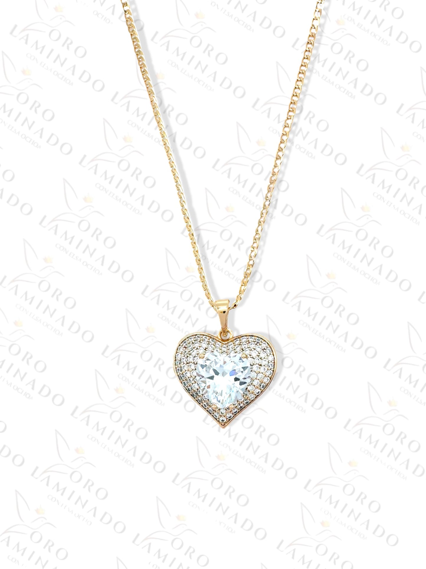 High Quality Rose Gold Heart Necklace Y207