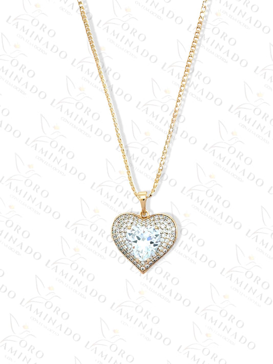 High Quality Rose Gold Heart Necklace Y207