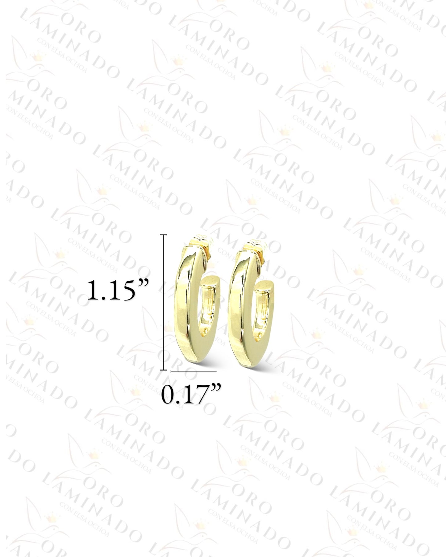 High Quality Golden C-Shape Earrings  B467