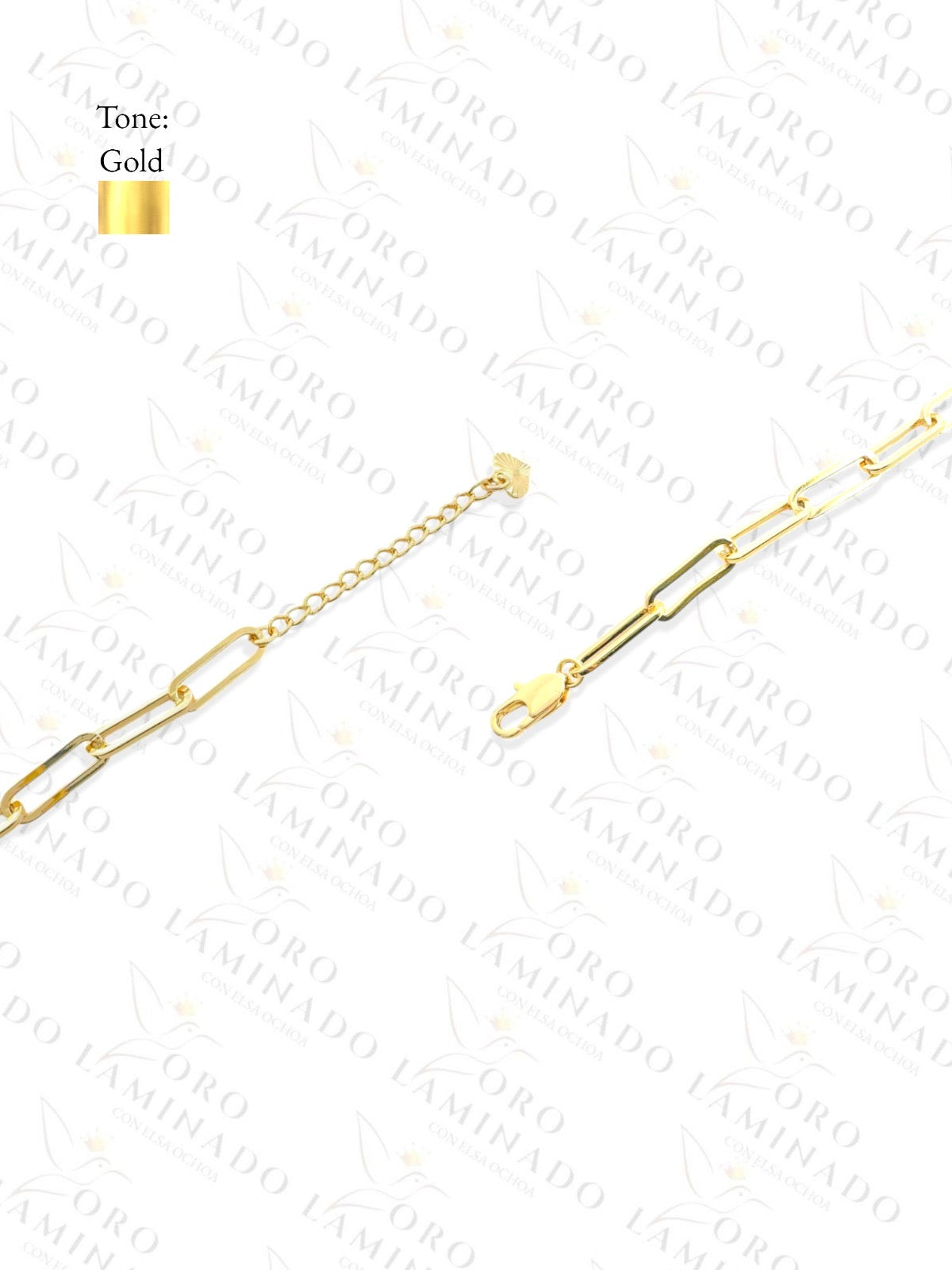 Gold Filled Paperclip Anklet  B274