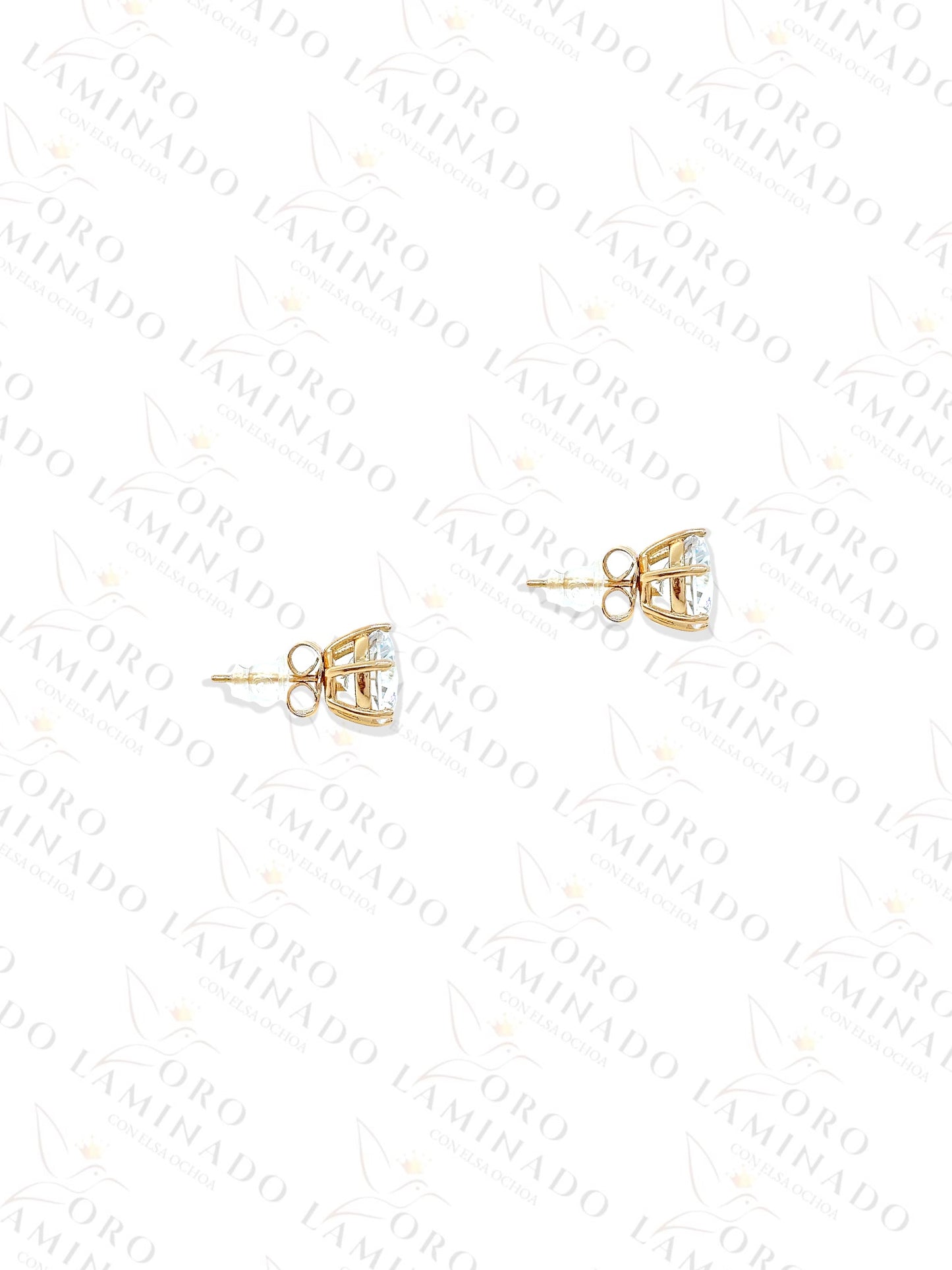 High Quality Rose Gold Diamond Earrings B424