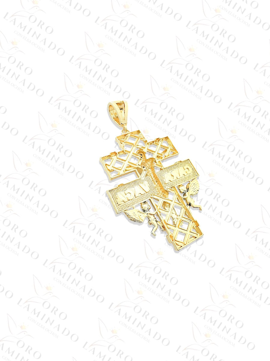 Three Tones Caravaca Cross Pendant B240